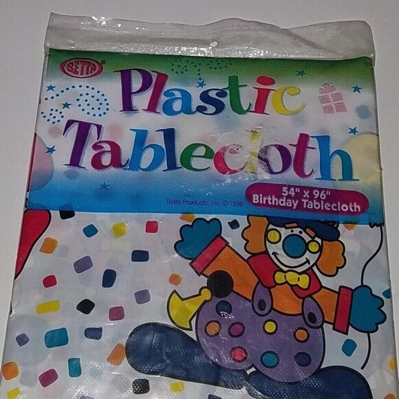 NEW Clown Birthday Party Lot 2 Pkgs Napkins 1 Plastic Tablecloth Happy Creepy - Picture 7 of 8